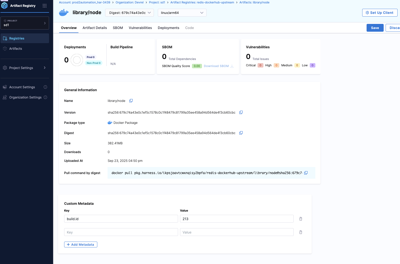 Package Level Metadata